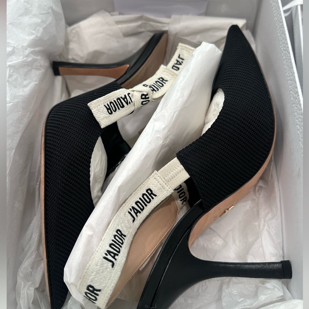 Christian Dior Black J'Adior sling back pump